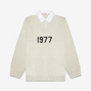 Essentials Fear Of God Rugby Long Sleeve Sweatshirt in wheat